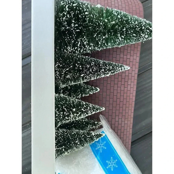 Department 56 Village Accessories Trees Road Snow Candy Cane Elves Set NIB Mint - Picture 3 of 10